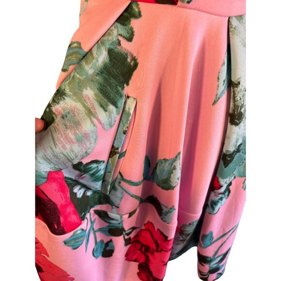 Taylor Pink & Floral Sleeveless Dress Size 6 - Picture 6 of 8